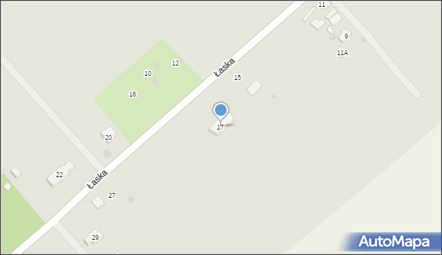 Lutomiersk, Łaska, 17, mapa Lutomiersk