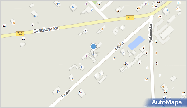 Lutomiersk, Łaska, 2, mapa Lutomiersk