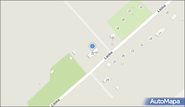 Lutomiersk, Łaska, 22, mapa Lutomiersk