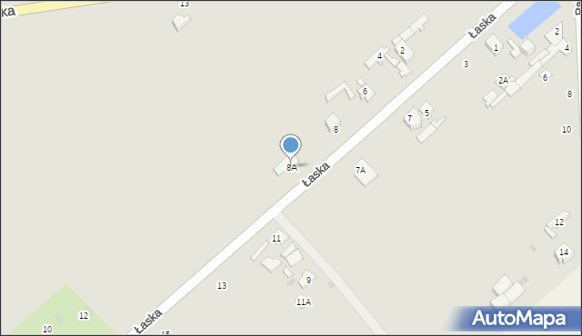 Lutomiersk, Łaska, 8A, mapa Lutomiersk
