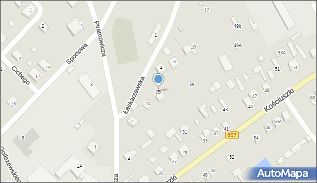 Maciejowice, Łaskarzewska, 2B, mapa Maciejowice