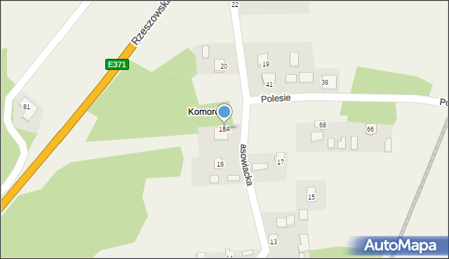 Majdan Królewski, Lasowiacka, 18A, mapa Majdan Królewski