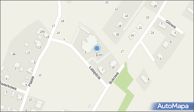 Maksymilianowo, Łabędzia, 5, mapa Maksymilianowo