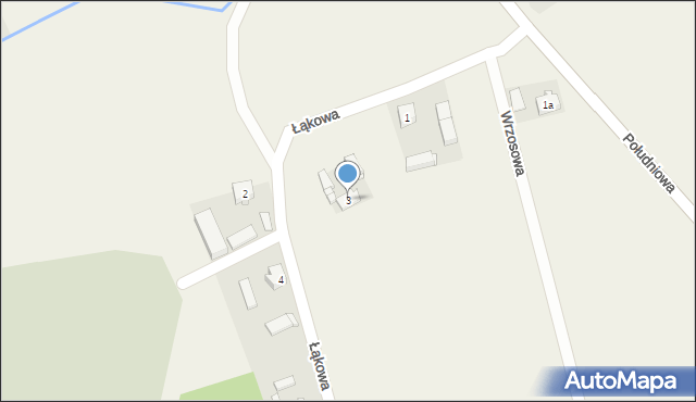 Malanów, Łąkowa, 3, mapa Malanów