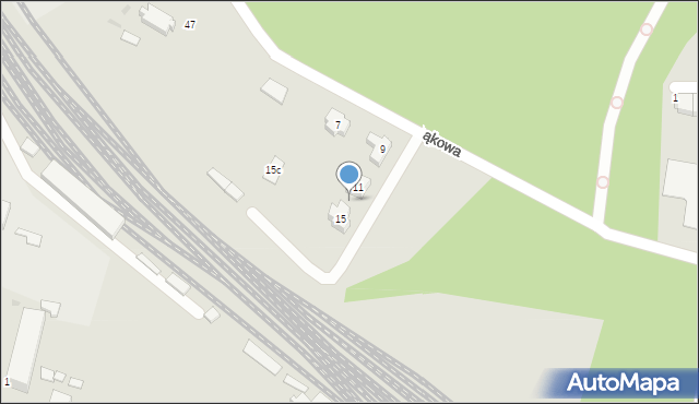 Malbork, Łąkowa, 13, mapa Malborka