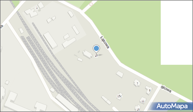 Malbork, Łąkowa, 47, mapa Malborka