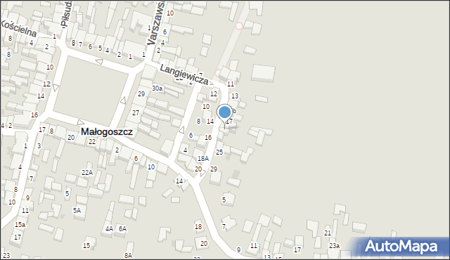 Małogoszcz, Langiewicza Mariana, gen., 19, mapa Małogoszcz