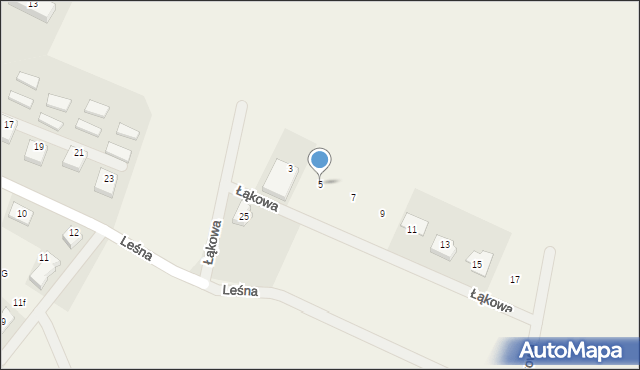 Manowo, Łąkowa, 5, mapa Manowo