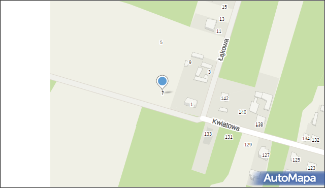 Mariew, Łąkowa, 7, mapa Mariew