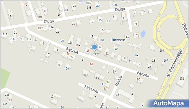 Marki, Łączna, 14, mapa Marki