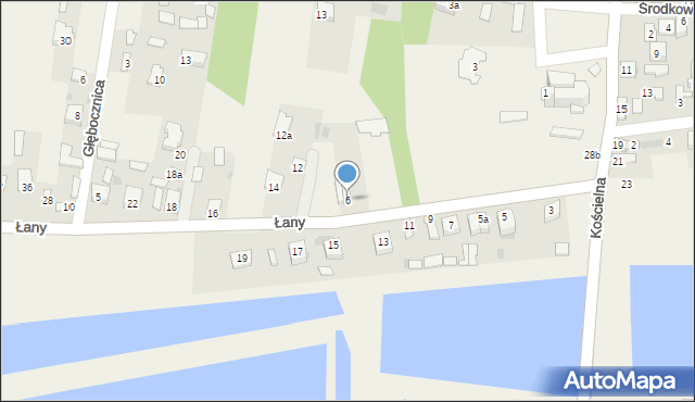 Markuszów, Łany, 6, mapa Markuszów