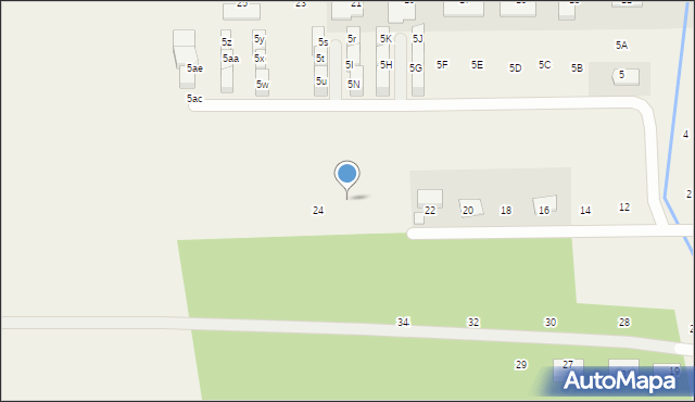 Marysin, Lazurowa, 26, mapa Marysin