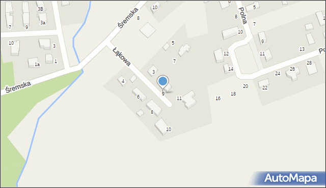 Mechlin, Łąkowa, 9, mapa Mechlin