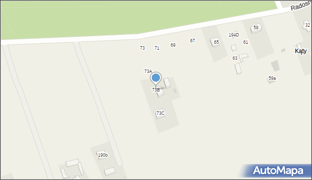 Mętów, Lazurowa, 73B, mapa Mętów