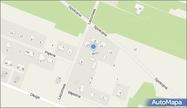 Michałów, Lazurowa, 8A, mapa Michałów