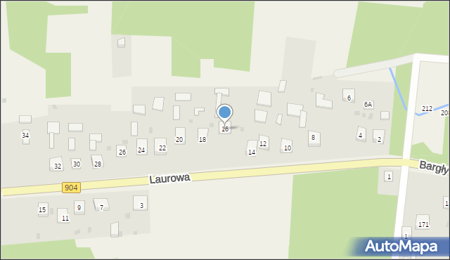 Michałów, Laurowa, 16, mapa Michałów