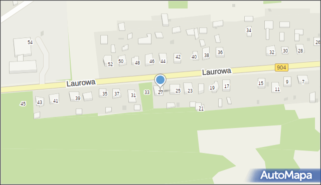 Michałów, Laurowa, 27, mapa Michałów