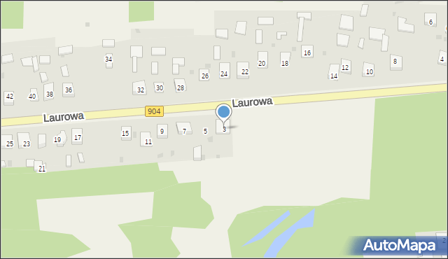 Michałów, Laurowa, 3, mapa Michałów