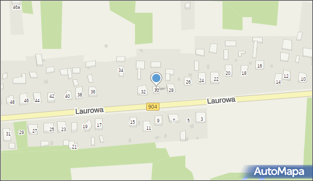 Michałów, Laurowa, 30, mapa Michałów