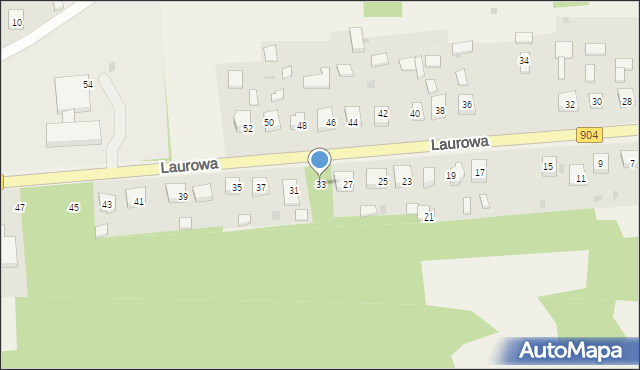 Michałów, Laurowa, 33, mapa Michałów