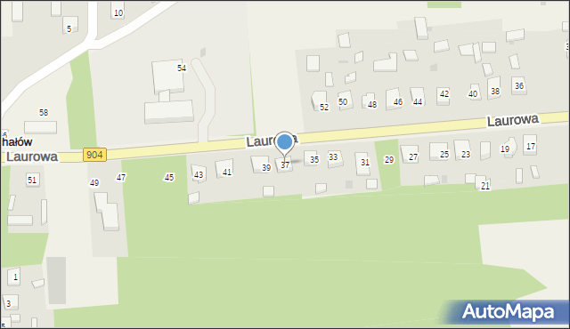 Michałów, Laurowa, 37, mapa Michałów