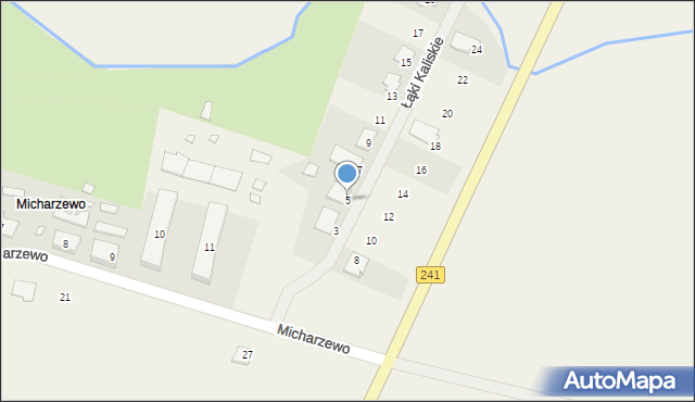 Micharzewo, Łąki Kaliskie, 5, mapa Micharzewo
