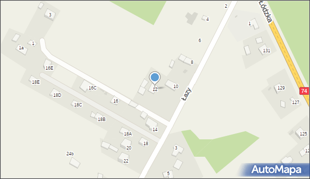 Miedziana Góra, Łazy, 12, mapa Miedziana Góra