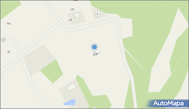 Mierzeszyn, Łąkowa, 128, mapa Mierzeszyn