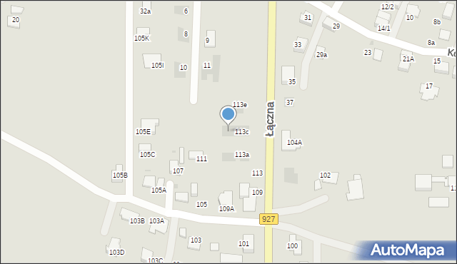 Mikołów, Łączna, 113d, mapa Mikołów