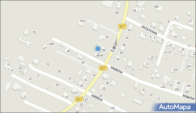 Mikołów, Łączna, 57a, mapa Mikołów