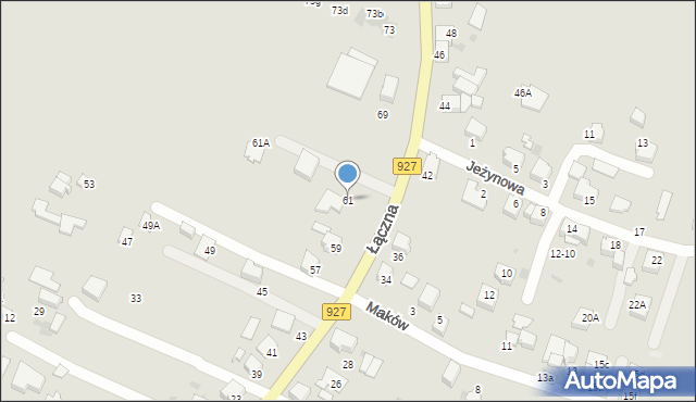Mikołów, Łączna, 61, mapa Mikołów