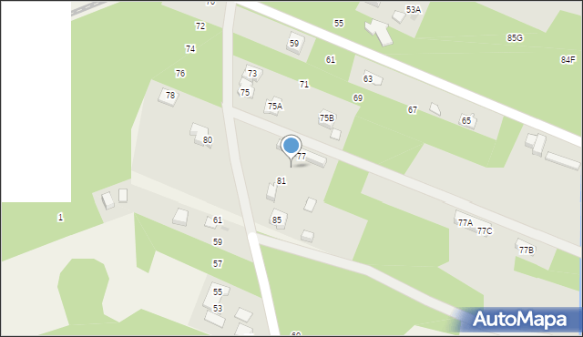 Milanówek, Łąkowa, 79, mapa Milanówek