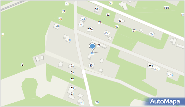 Milanówek, Łąkowa, 81, mapa Milanówek