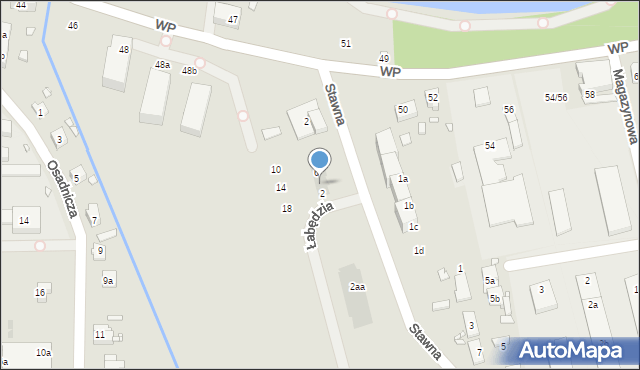 Milicz, Łabędzia, 4, mapa Milicz