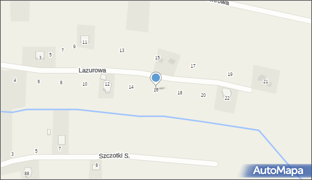 Milówka, Lazurowa, 16, mapa Milówka