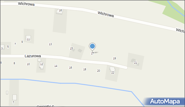 Milówka, Lazurowa, 17, mapa Milówka