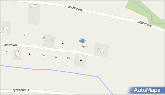 Milówka, Lazurowa, 19, mapa Milówka