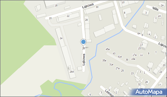 Mińsk Mazowiecki, Łąkowa, 26, mapa Mińsk Mazowiecki