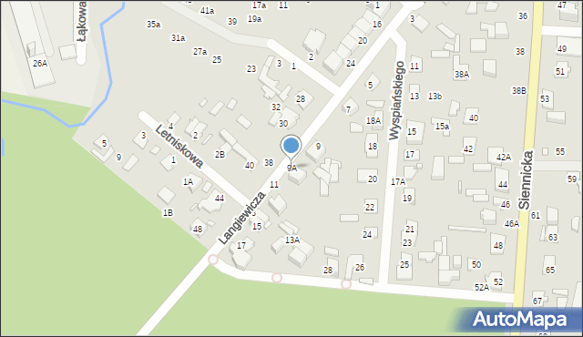 Mińsk Mazowiecki, Langiewicza Mariana, gen., 9A, mapa Mińsk Mazowiecki