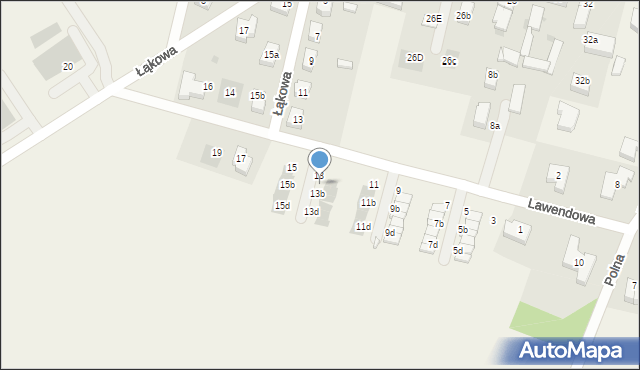 Mirków, Lawendowa, 13a, mapa Mirków