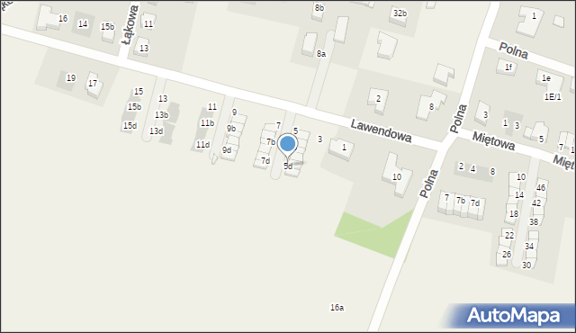 Mirków, Lawendowa, 5d, mapa Mirków