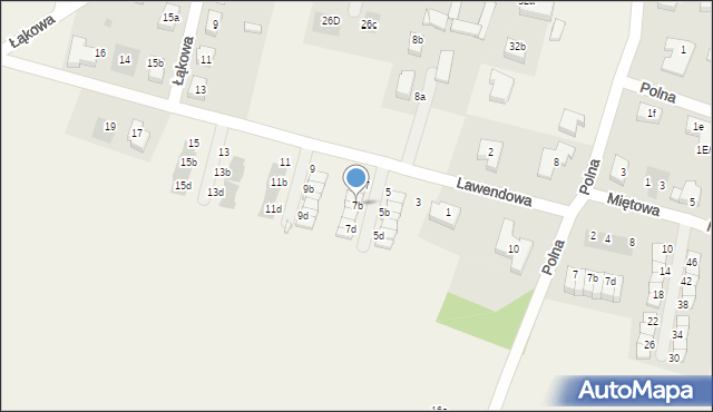 Mirków, Lawendowa, 7b, mapa Mirków