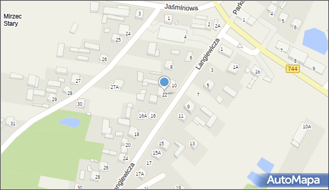 Mirzec, Langiewicza Mariana, gen., 12, mapa Mirzec