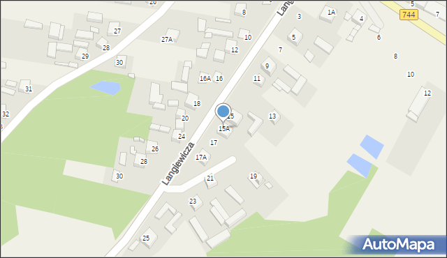 Mirzec, Langiewicza Mariana, gen., 15A, mapa Mirzec