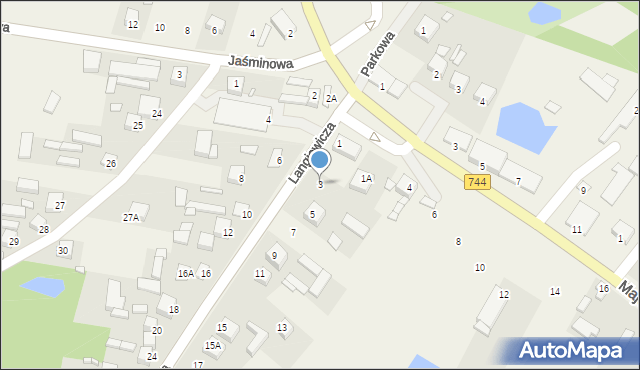 Mirzec, Langiewicza Mariana, gen., 3, mapa Mirzec