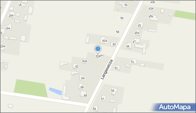Mirzec, Langiewicza Mariana, gen., 51A, mapa Mirzec