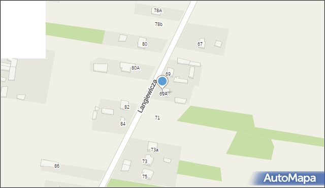 Mirzec, Langiewicza Mariana, gen., 69A, mapa Mirzec