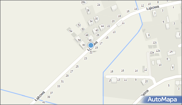 Modlniczka, Łąkowa, 21, mapa Modlniczka