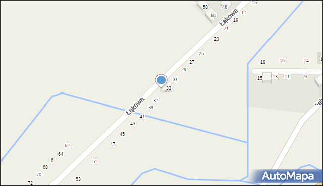 Modlniczka, Łąkowa, 35, mapa Modlniczka