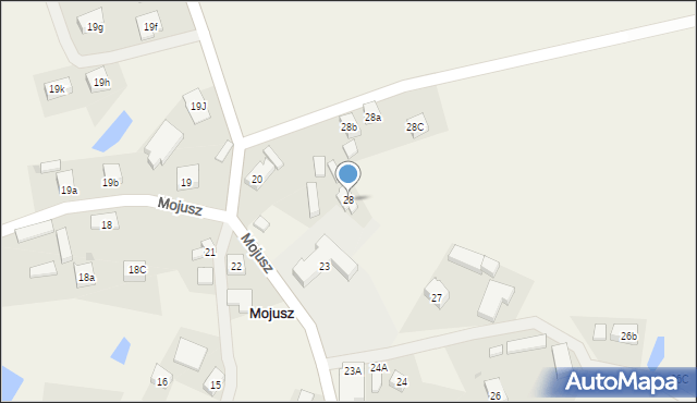 Mojusz, Łąkowa, 4, mapa Mojusz